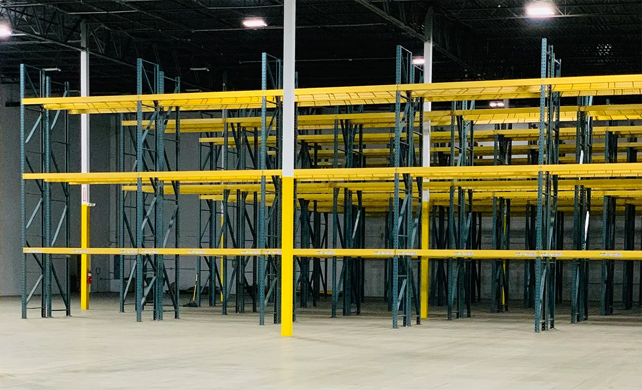 Warehouse shelves